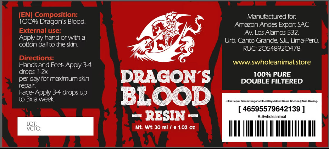 Skin Repair Serum Dragons Blood Crystalized Resin Tincture || Skin