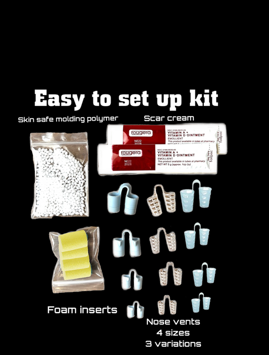 Moldable custom nose vent kit to help you sleep and fix a deviated septum